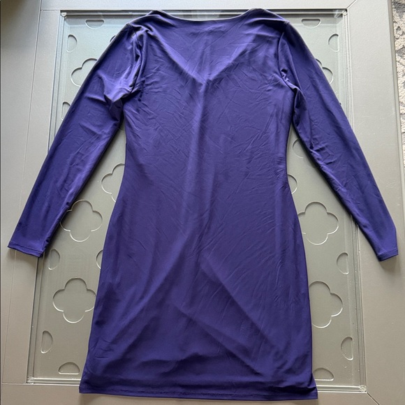 WHITE HOUSE BLACK MARKET Long Sleeve Jersey Stretch Dress Purple, Women’s Small - Picture 15 of 15